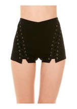 Black Lace Up Shorts (sh) - $98.99