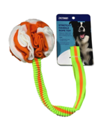 Petdom Stretchy Handle Rope Tough Made To Last Green Orange 19in Dog Che... - $451.27 MXN