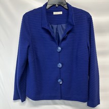 Coldwater Creek Cobalt Blue Lightweight Jacket Stretch Cotton Lined Size... - $18.78
