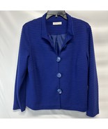 Coldwater Creek Cobalt Blue Lightweight Jacket Stretch Cotton Lined Size... - $25.76 CAD