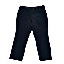 Women&#39;s Black Dress Pants Size 14 Worthington Modern Fit Cropped Flat Front - £7.58 GBP