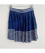 Amanda Uprichard Womens 100% Silk Mini Skirt Blue White Stripe Size P XS... - €9,22 EUR