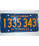 Illinois  1960  License Plate  1335 343 - $187.15 MXN