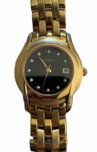 GUCCI 5400L Watch Gold Black Dial QZ Women’s 27mm Wristwatch Working  Vintage - £189.80 GBP