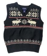 Chaps Ralph Lauren Sweater Vest Toddler Boys 4T Christmas Reindeer Fair ... - $593.30 MXN