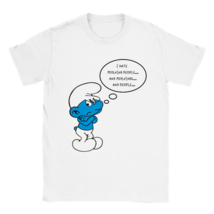 Funny T shirt cartoon acme giving gift idea t shirt comic The Smurfs angry - £19.68 GBP+