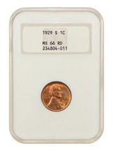 1929-S 1C NGC MS66RD (OH) - $1,833.30