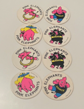 Lot 8 Pink Elephants Hawaii Ninja Ballerina Aerobicize POG Milk Cap - $9.89