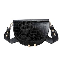  Fashion Women Crossbody Bag  Semicircle Saddle Bags Soft Leather Shoulder Bags  - £22.16 GBP