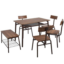 Kitchen Table and Chairs for 6 Dining Table Industrial Wooden Dinette Set w/ ... - £305.73 GBP