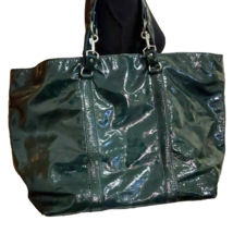 Extra Large Club Monaco Faux Leather Tote Dark Green - $35.80