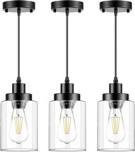 Industrial Pendant Light Fixture Modern Black Farmhouse Hanging Kitchen ... - $54.67