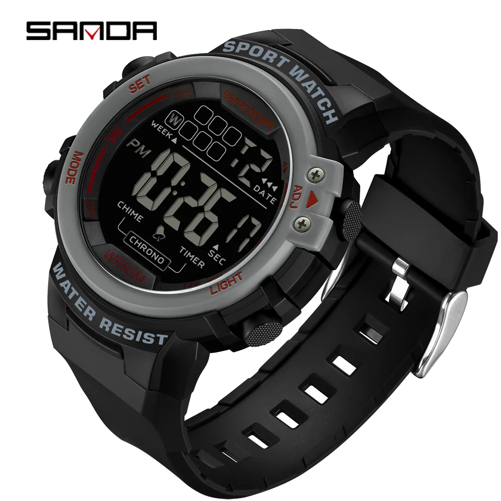 SANDA Fashion G Style Wristwatch for Men   Waterproof Stopwatch  LED Digital Ele - £55.23 GBP