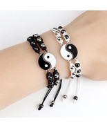 Rope Chain Braided Bracelet Tai Chi Yin Yang Friendship Adjustable Charms Jew... - £4.97 GBP