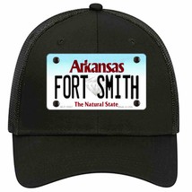 Fort Smith Arkansas Novelty Black Mesh License Plate Hat - £22.79 GBP