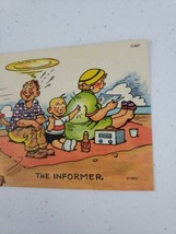 Curt Teich Comic Linen Postcard "The Informer" Baby Tattles On Daddy C-847 1956 - $5.99