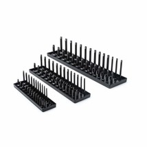 GEARWRENCH 3 Pc. 1/4&quot;, 3/8&quot; &amp; 1/2&quot; Drive SAE Socket Storage Tray Set, Black - 83 - £34.00 GBP