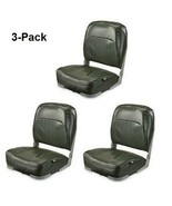Boat Seat Set 3 Green Folding Low Back UV Treated Fishing Pontoon Bass B... - €211,66 EUR