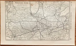 1923 Antique PENNSYLVANIA SYSTEM WESTERN SECTION Map Vintage RAILWAY Map - $13.57 CAD