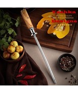 10 Inch Diamod Sharpener Kitchen Chef Butcher Tool Olive Wood Handle New... - $832.18 MXN