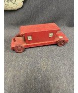 Vintage Red Wooden Train Caboose 8” X2.5” - £5.45 GBP