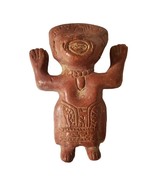 VINTAGE TERRACOTTA RED CLAY FOLK ART SCULPTURE AZTEC MAYAN CENTRAL AMERI... - $33.87