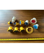Lab screw valve cap stopper set Yellow White cover 11 total Pieces - $187.36 MXN