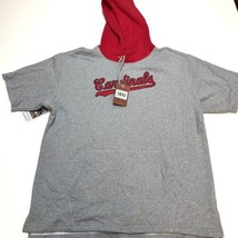 Mitchell &amp; Ness St Louis Cardinals Hoodie Pullover 2XL XL Short Sleeve Grey - £26.40 GBP