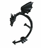 Dragon&#39;s Lure Black Dragon Ear Cuff Wrap Black Gothic (Metal-Wear) no pi... - £3.66 GBP