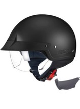 GLX Unisex-Adult Size M14 Cruiser Scooter Motorcycle Half Helmet with Free Tinte - £71.05 GBP