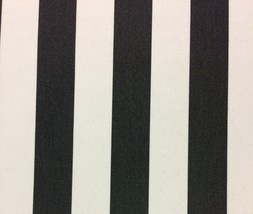 Ballard Design Canopy Stripe Black White Sunbrella Outdoor Fabric By Yard 54&quot;W - £18.86 GBP