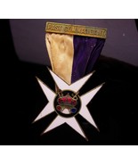 Antique Oddfellow medal - past commandant maltese cross - Jewel Knights ... - £176.99 GBP