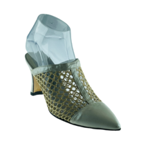 PEPE JIMENEZ Womens Shoes Silver Size 7M Leather Heels Sandals NEW - $59.39