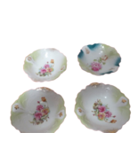 Set Of 4 Antique Dessert Bowls Floral Design Gold Stamp 5.5&quot; Diameter - £17.40 GBP