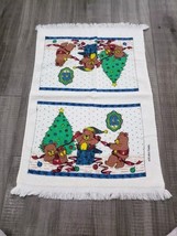 Vintage Christmas Teddy Bear Hand Kitchen Dish Towel Cotton Holiday Jay ... - $198.32 MXN