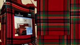 $60 Cuddl Duds Sheet Set Red Legacy Plaid Tartan Flannel 17&quot; Deep Cotton Twin - £28.12 GBP