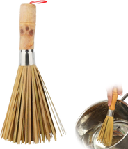 Kitchen Dish Brush with Handle, Sustainable Bamboo Wok Brush for Wok, Dishes, Po - £9.90 GBP