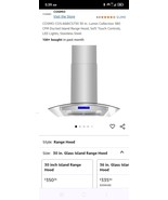 COS-668ICS750 30 in. Lumin Collection 380 CFM  Island Range Hood,  157 - $458.07 CAD