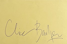 CLIVE BARKER Autograph Hand SIGNED 4”x6” INDEX CARD HELLRAISER JSA CERTI... - £119.89 GBP