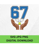 Tennis Funny Six Seven 67 Meme Gen Alpha Slang Viral Hands gift fans &amp; p... - $2.95
