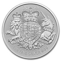 2019 Royal Coat Of Arms 1oz Silver 999 BU Coin Queen Portrait Bullion - £89.40 GBP