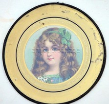 1907 Antique Victorian Flu Cover Art Girl Owned By Estella J. Ritchie Pilot Md - £66.13 GBP
