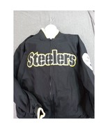 NFL Jacket Varsity Men&#39;s 3XL Pittsburgh Steelers Double Sided Heavy Reve... - $51.93