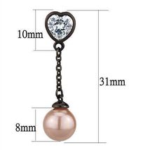 TK2850 - IP Dark Brown (IP coffee) Stainless Steel Earrings with Synthet... - $33.49