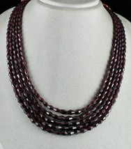 Natural Garnet Beads Fancy Faceted 5 Line 625 Carats Gemstone Fashion Ne... - £112.13 GBP