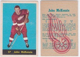 1960/61 Parkhurst Johnny McKenzie Rookie Card #37 Detroit Red Wings - £12.52 GBP