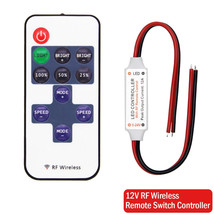 12V RF Wireless Remote For Mini LED Strip Light Switch Dimmer Controller - $7.90