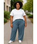 Susan Graver Plus Size 2X Style Lounge Pants Elastic Waist Knit Casual Gray - €27,47 EUR