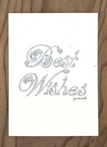 Silver Glitter Best Wishes Greeting Card - $9.00