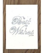 Silver Glitter Best Wishes Greeting Card - £7.07 GBP